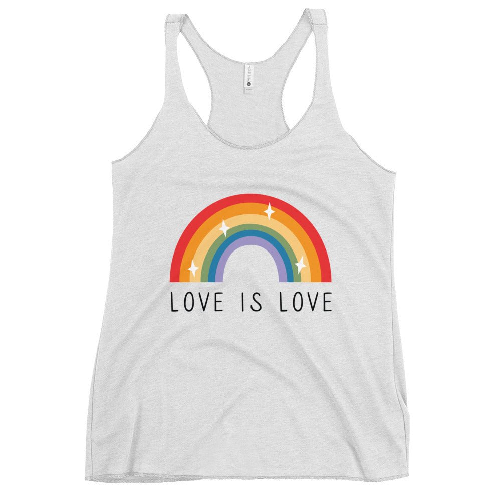 Love is Love Women's Tank Top - Heather White - LGBTPride.com - LGBT Pride