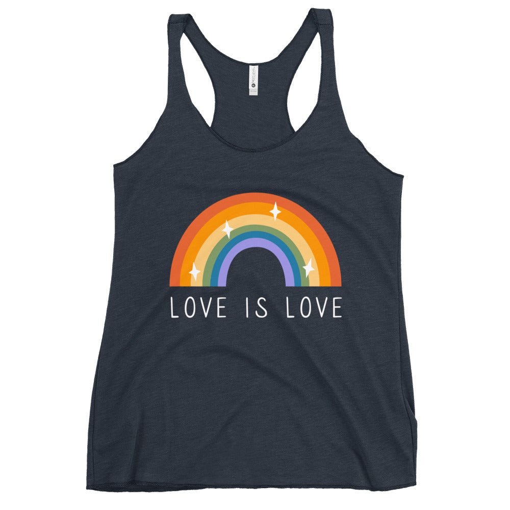 Love is Love Women's Tank Top - Vintage Navy - LGBTPride.com - LGBT Pride