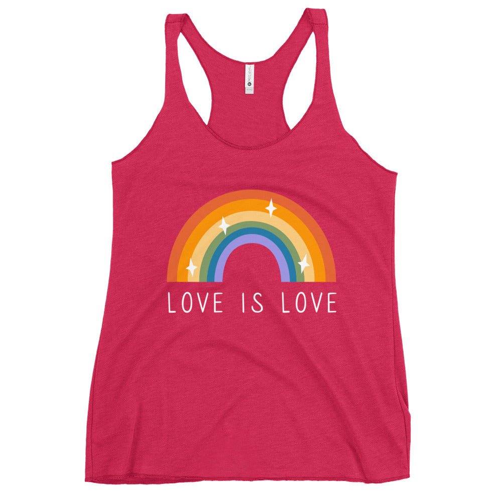 Love is Love Women's Tank Top - Vintage Shocking Pink - LGBTPride.com - LGBT Pride