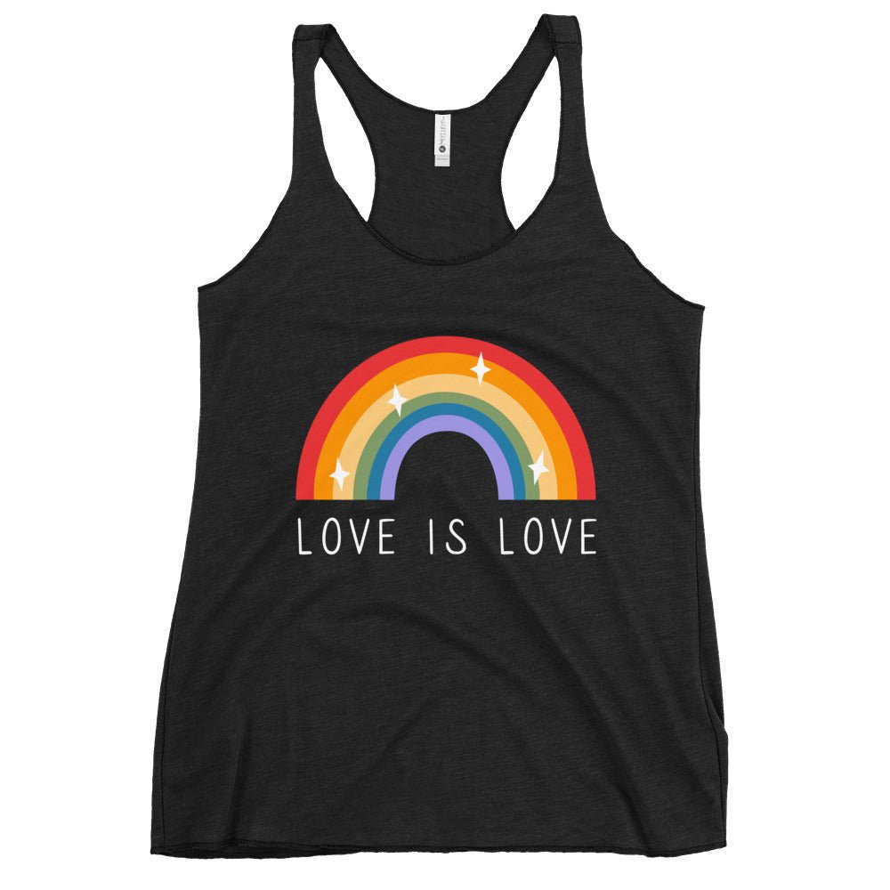 Love is Love Women's Tank Top - Vintage Black - LGBTPride.com - LGBT Pride