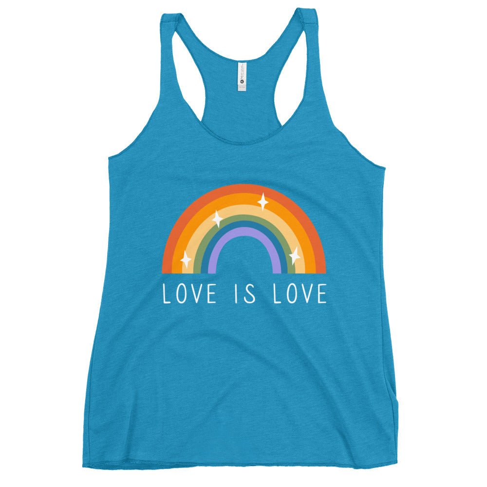 Love is Love Women's Tank Top - Vintage Turquoise - LGBTPride.com - LGBT Pride