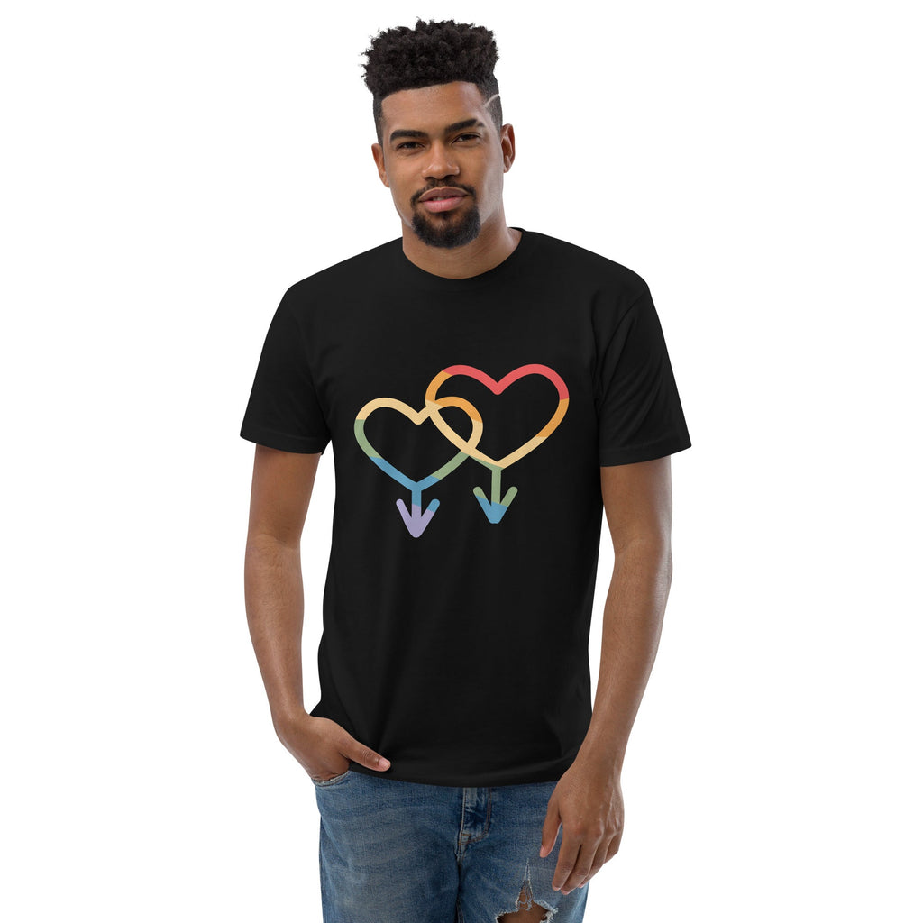 M4M Love Men's T-Shirt - Black - LGBTPride.com - LGBT Pride