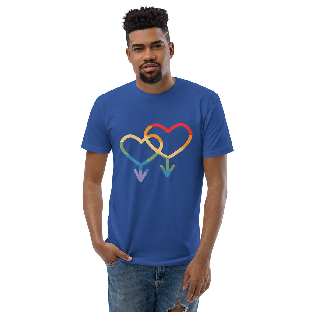 M4M Love Men's T-Shirt - Royal Blue - LGBTPride.com - LGBT Pride