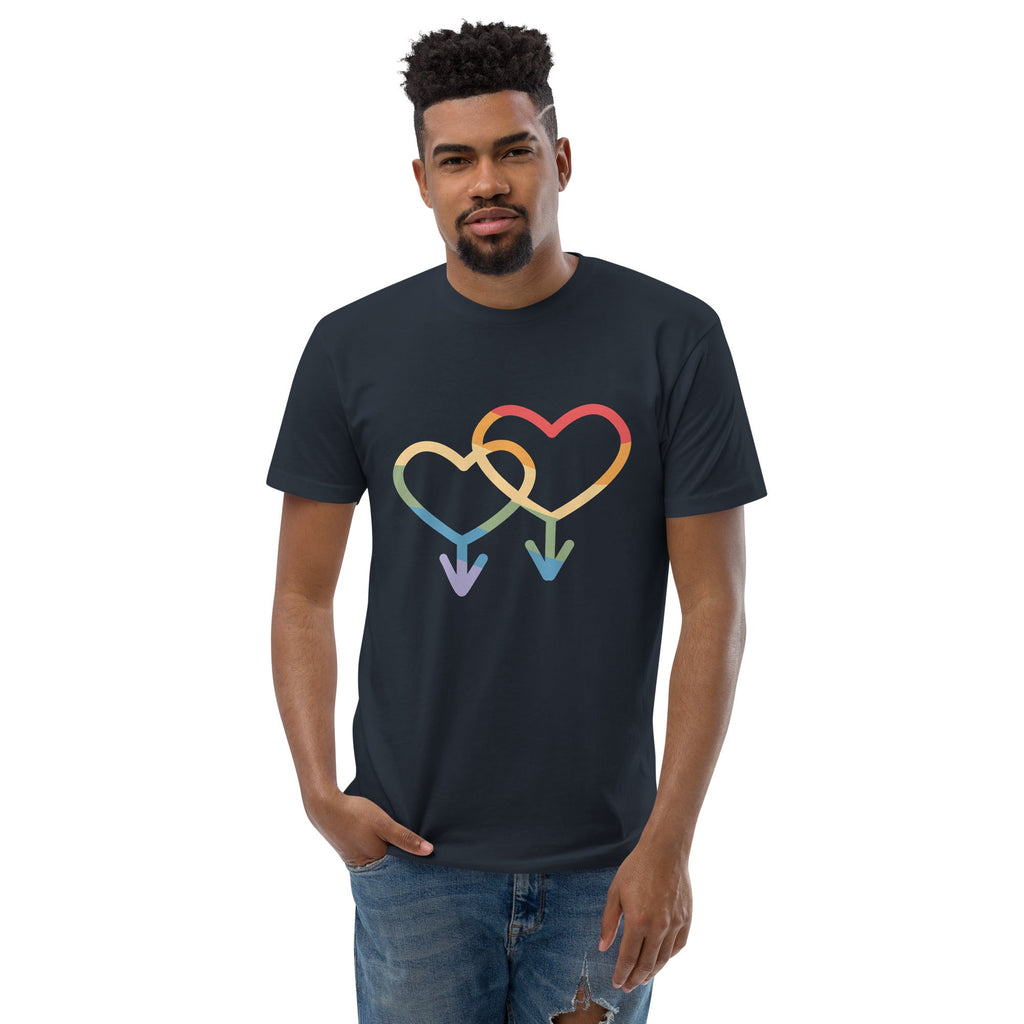 M4M Love Men's T-Shirt - Midnight Navy - LGBTPride.com - LGBT Pride