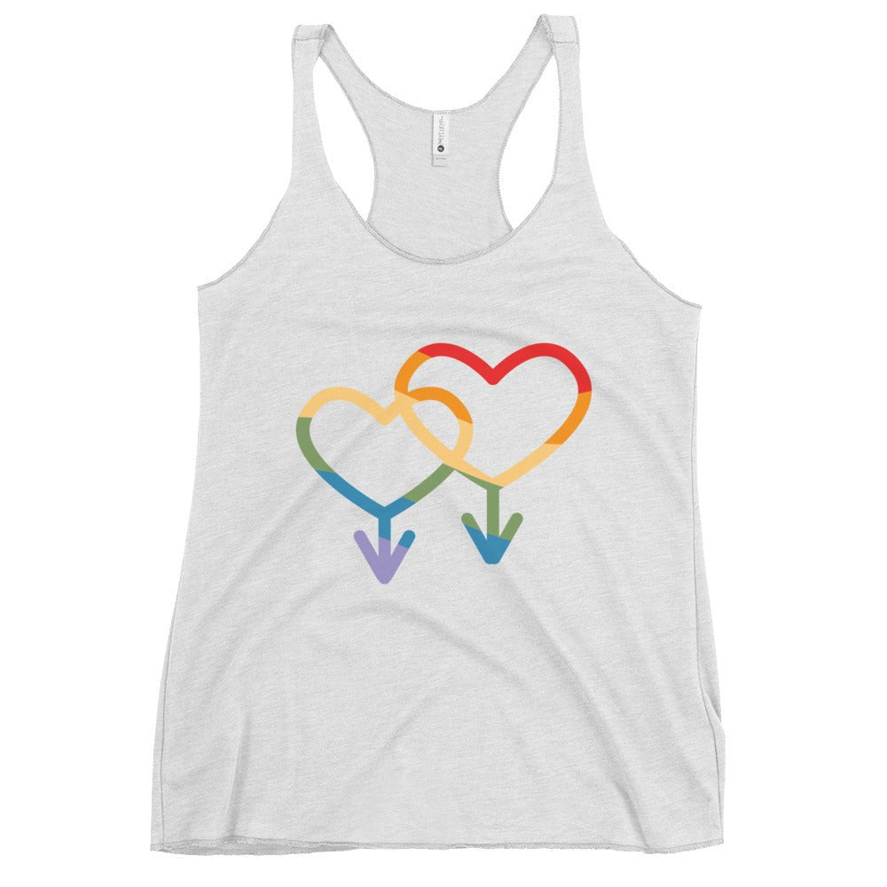 M4M Love Women's Tank Top - Heather White - LGBTPride.com - LGBT Pride