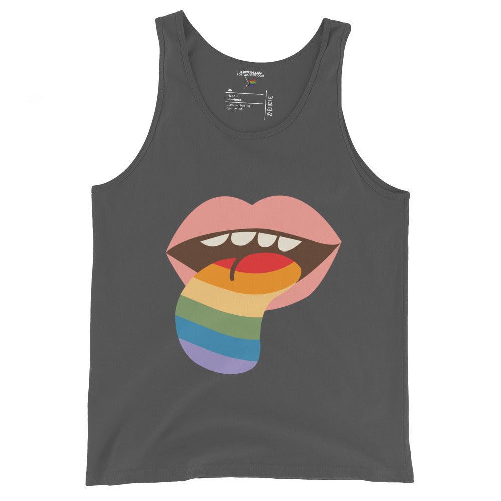 Mouthful of Pride Men's Tank Top - Asphalt - LGBTPride.com - LGBT Pride