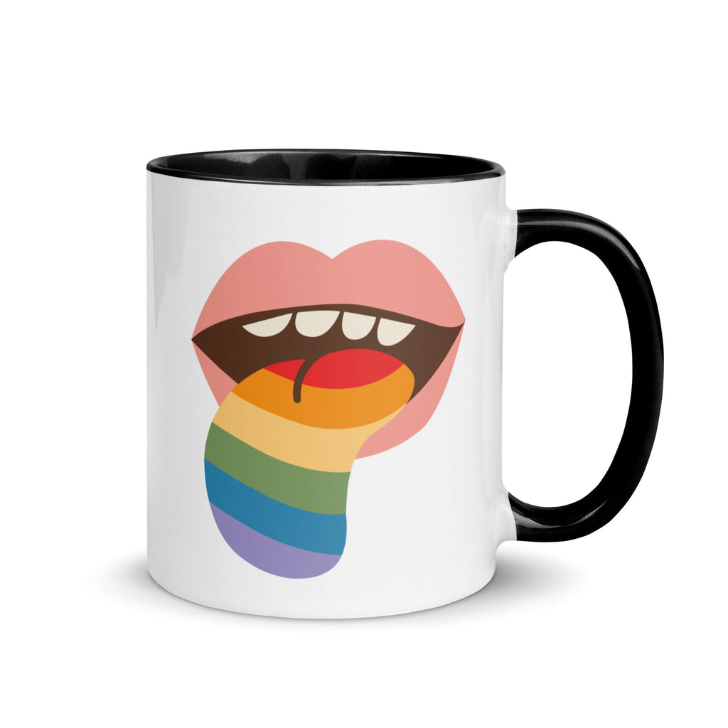 Mouthful of Pride Mug - Black - LGBTPride.com - LGBT Pride