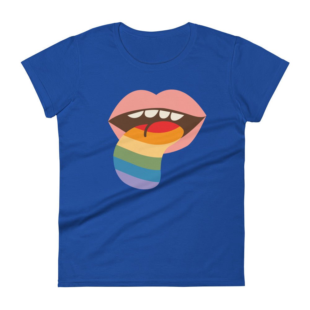Mouthful of Pride Women's T-Shirt - Royal Blue - LGBTPride.com