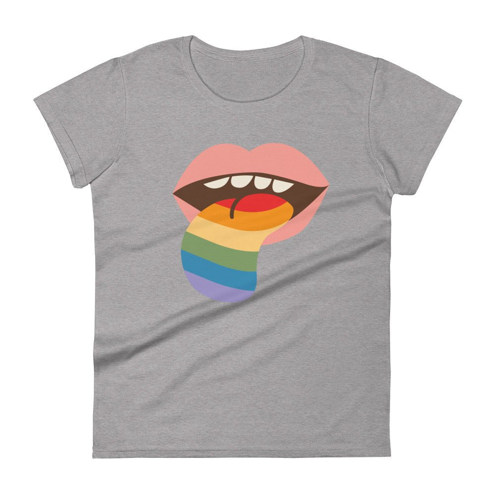 Mouthful of Pride Women's T-Shirt - Heather Grey - LGBTPride.com