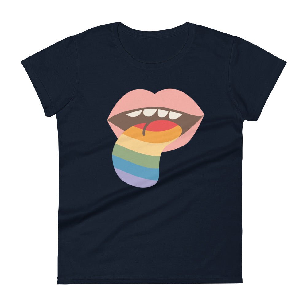 Mouthful of Pride Women's T-Shirt - Navy - LGBTPride.com