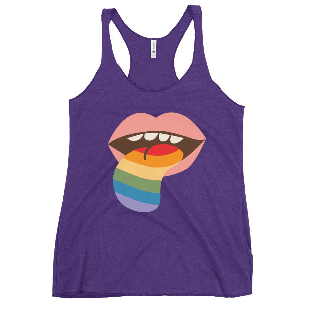 Mouthful of Pride Women's Tank Top - Purple Rush - LGBTPride.com