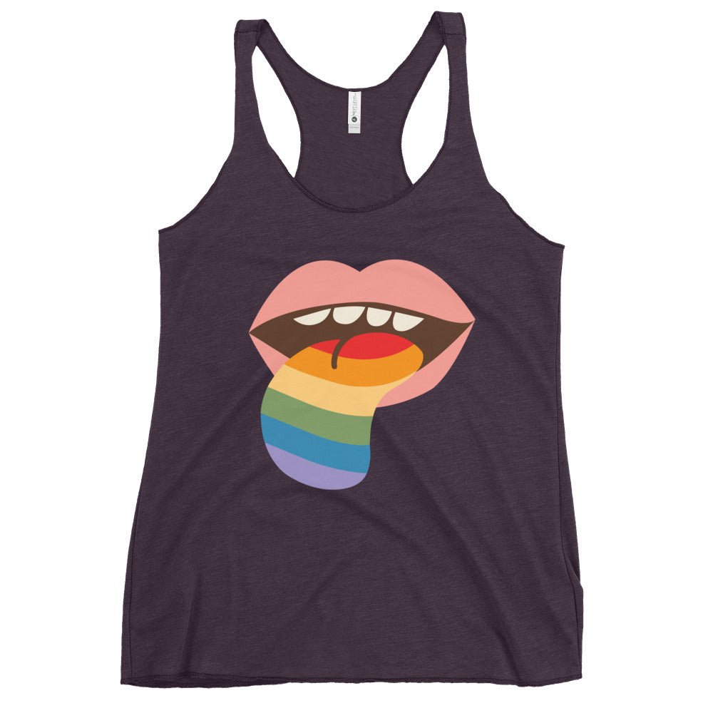 Mouthful of Pride Women's Tank Top - Vintage Purple - LGBTPride.com