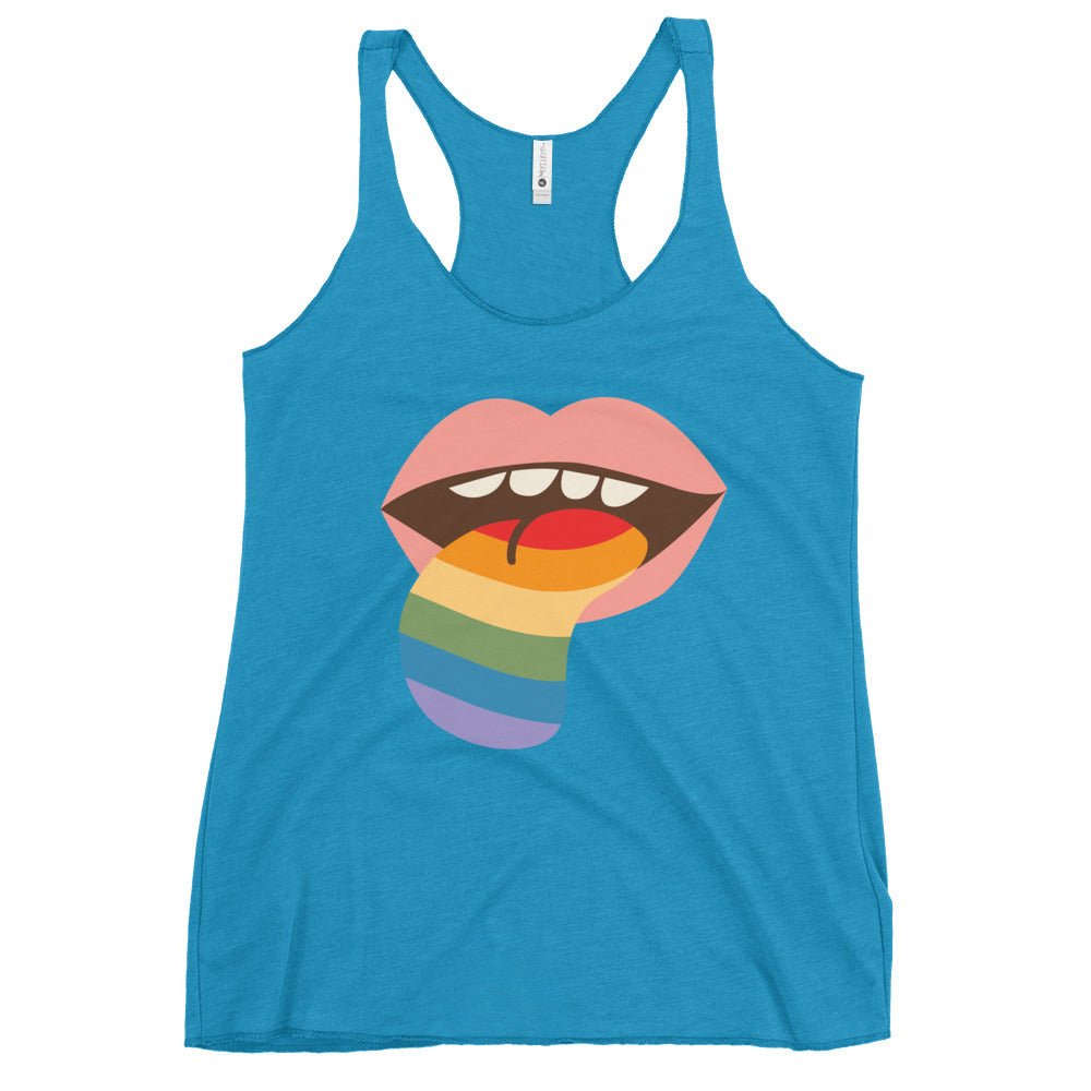 Mouthful of Pride Women's Tank Top - Vintage Turquoise - LGBTPride.com