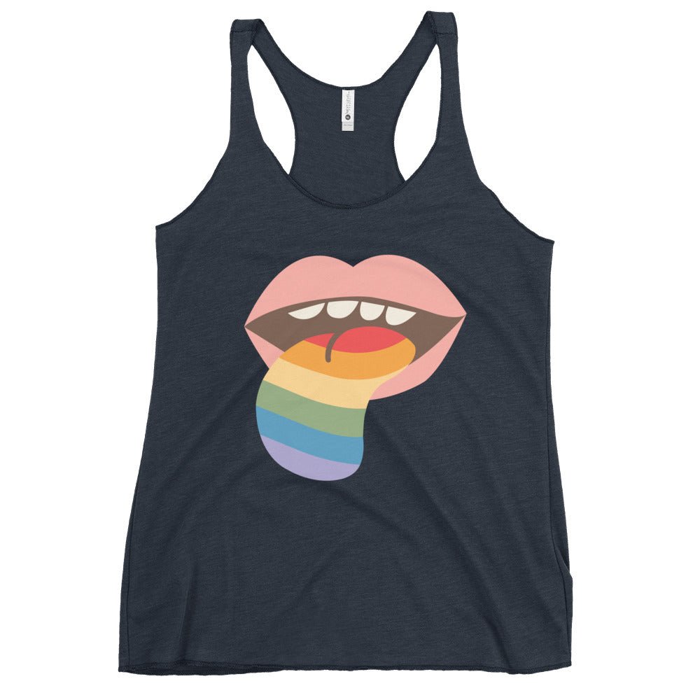 Mouthful of Pride Women's Tank Top - Vintage Navy - LGBTPride.com