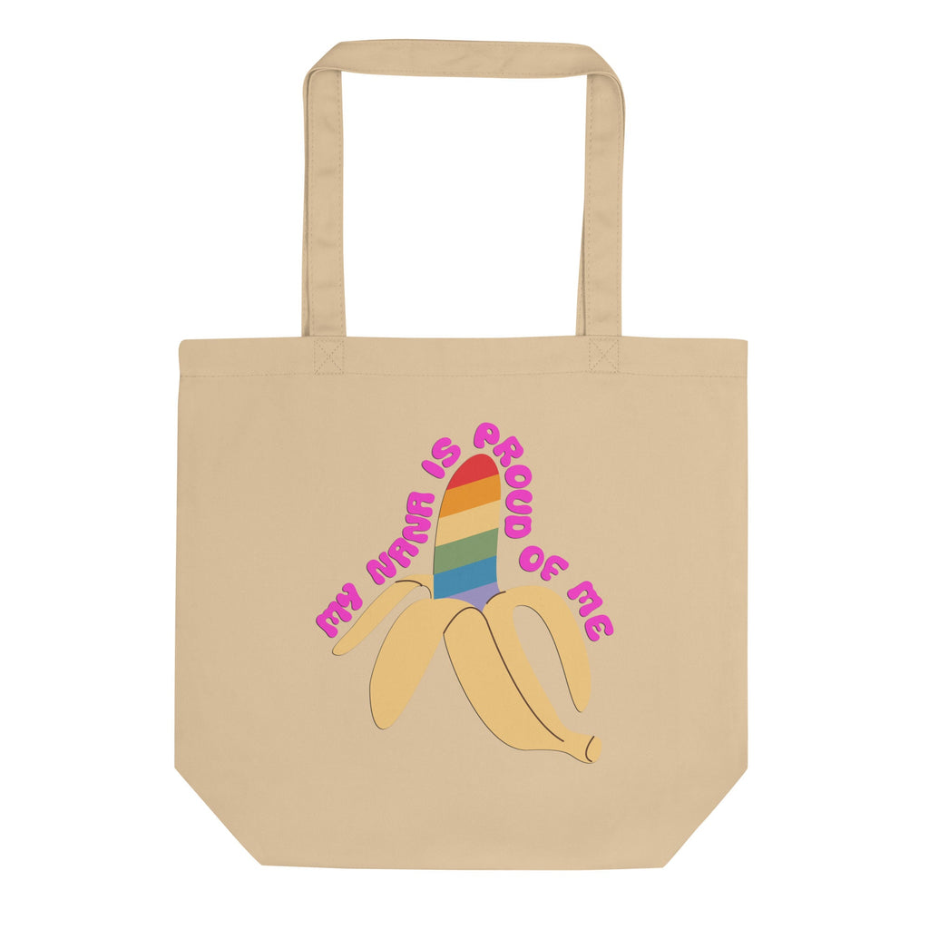 My Nana is Proud of Me Eco Tote Bag - Oyster - LGBTPride.com