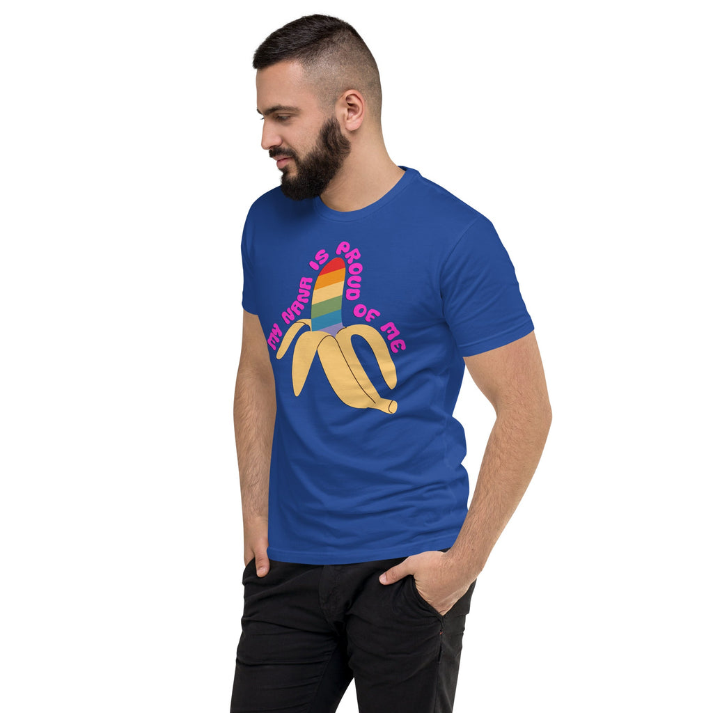 My Nana is Proud of Me Men's T-Shirt - Royal Blue - LGBTPride.com