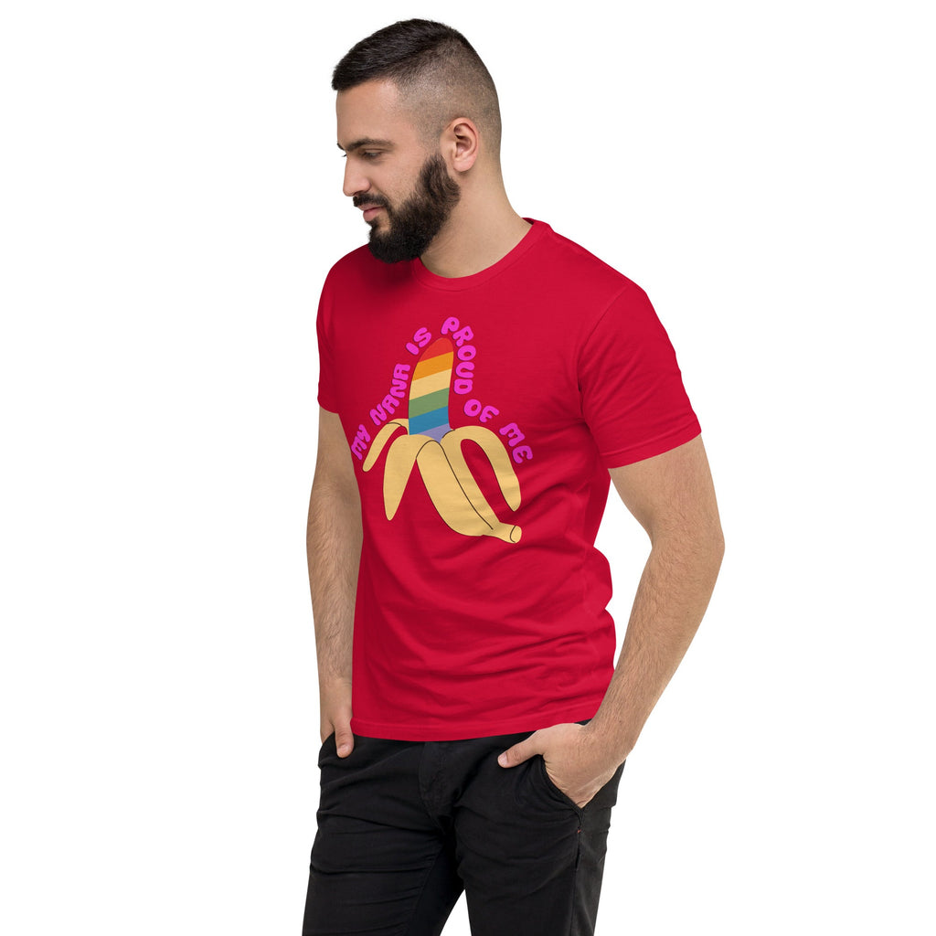My Nana is Proud of Me Men's T-Shirt - Red - LGBTPride.com