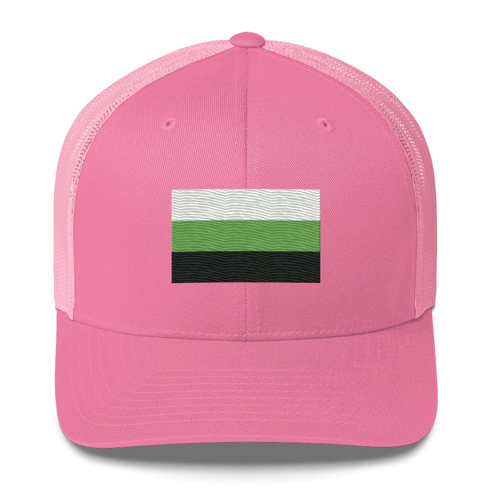 Neutrois Pride Flag Trucker Hat - Pink - LGBTPride.com