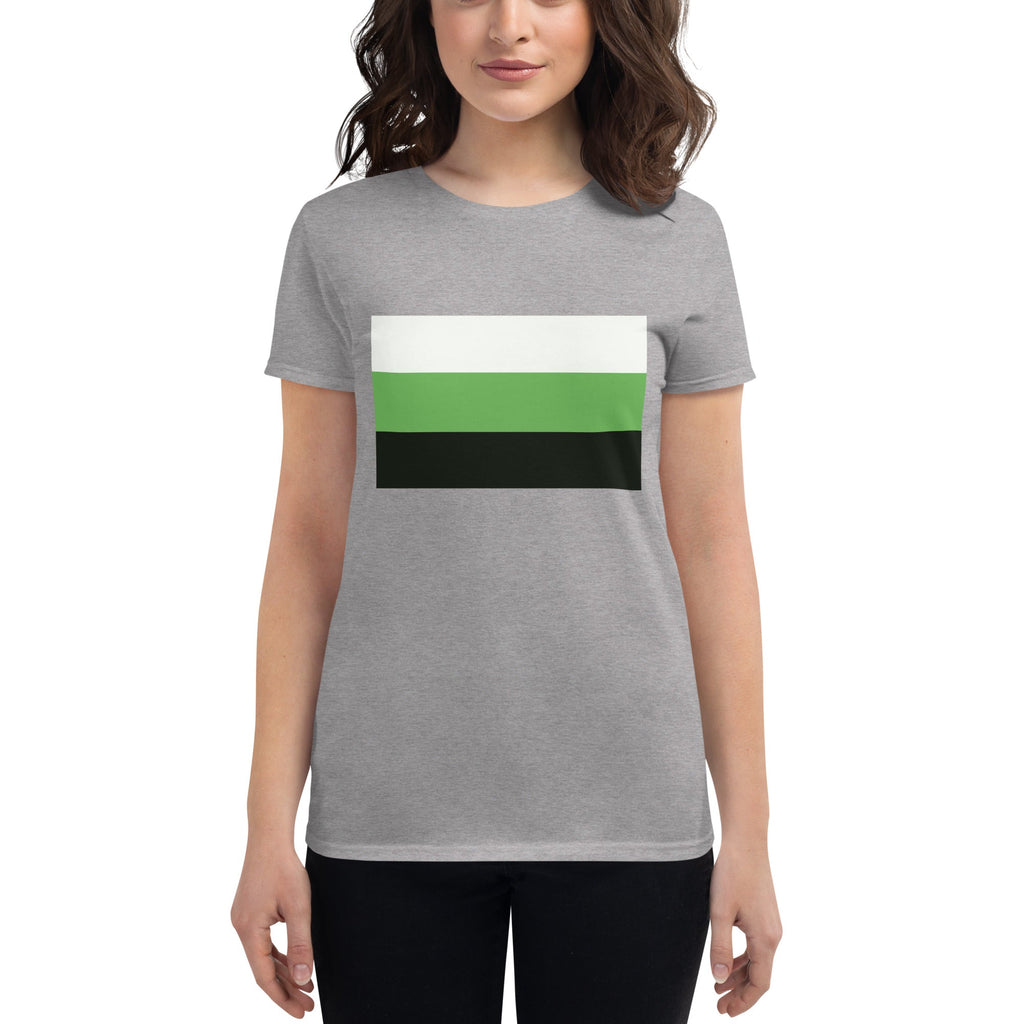 Neutrois Pride Flag Women's T-Shirt - Heather Grey - LGBTPride.com
