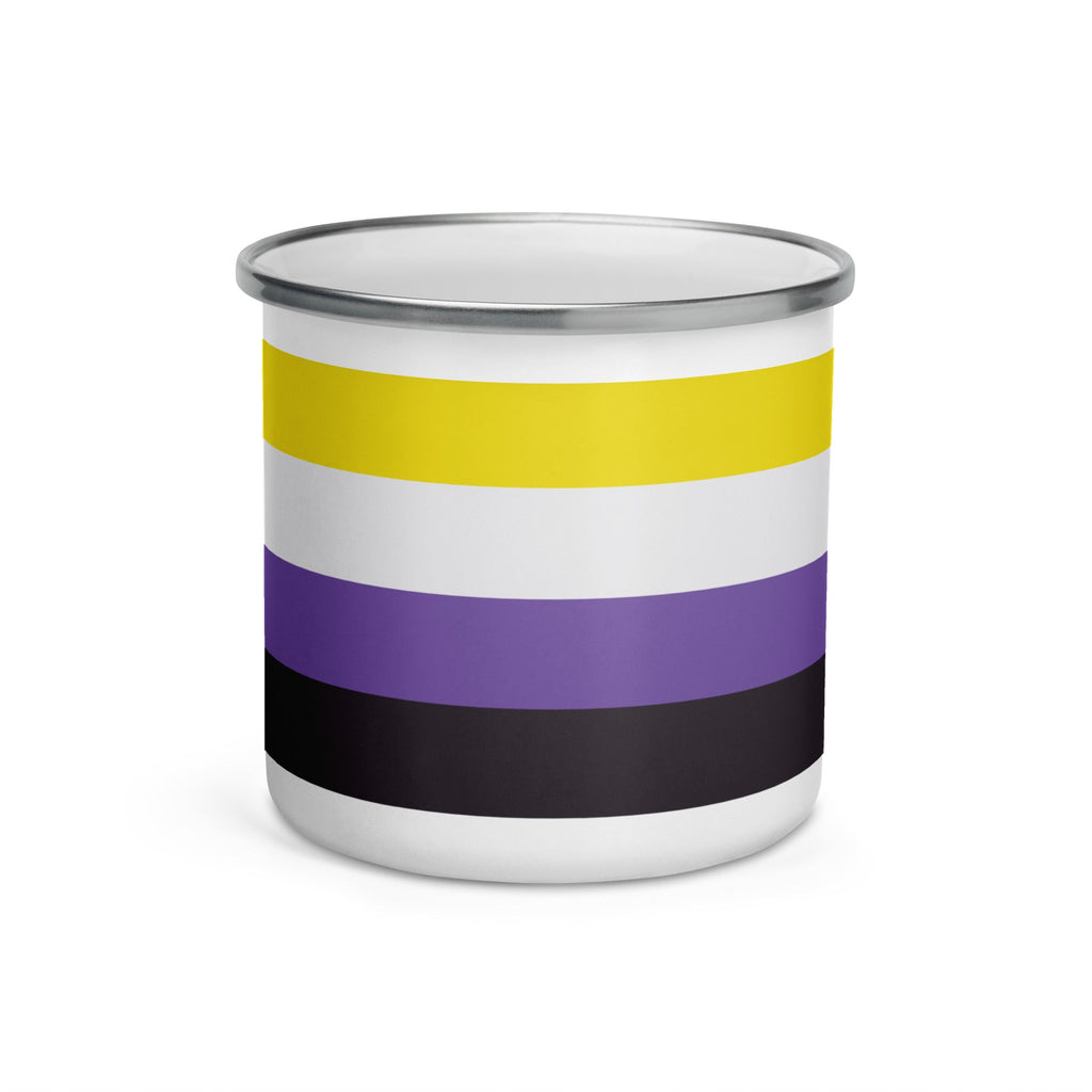 Nonbinary Pride Flag Enamel Mug - LGBTPride.com