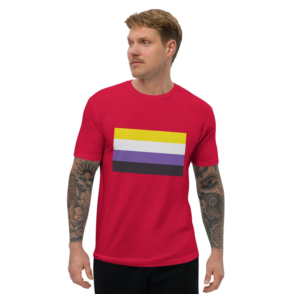 Nonbinary Pride Flag Men's T-shirt - Red - LGBTPride.com