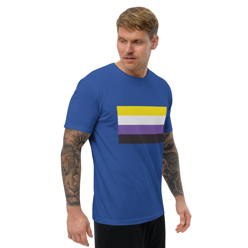Nonbinary Pride Flag Men's T-shirt - Royal Blue - LGBTPride.com