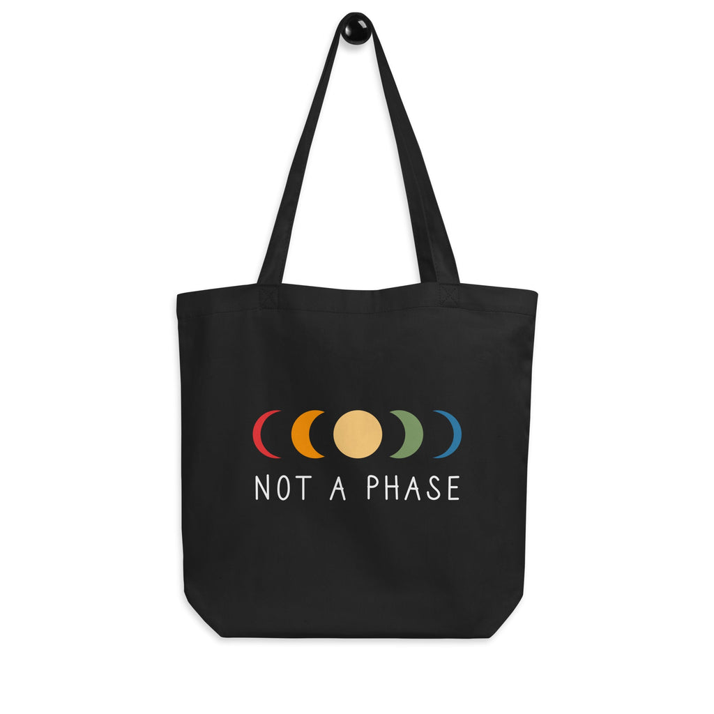 Not a (Moon) Phase - Eco Tote Bag - Black - LGBTPride.com