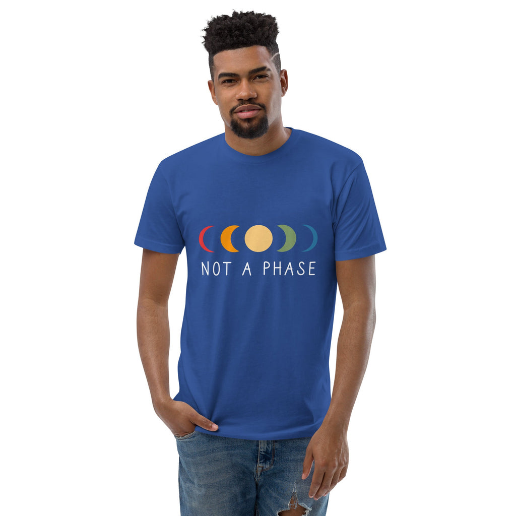 Not a (Moon) Phase Men's T-Shirt - Royal Blue - LGBTPride.com