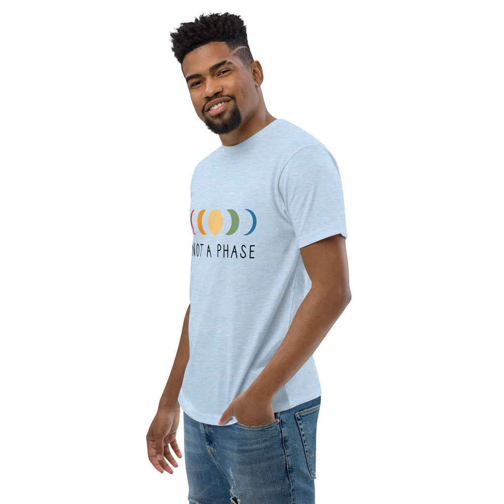 Not a (Moon) Phase Men's T-Shirt - Light Blue - LGBTPride.com