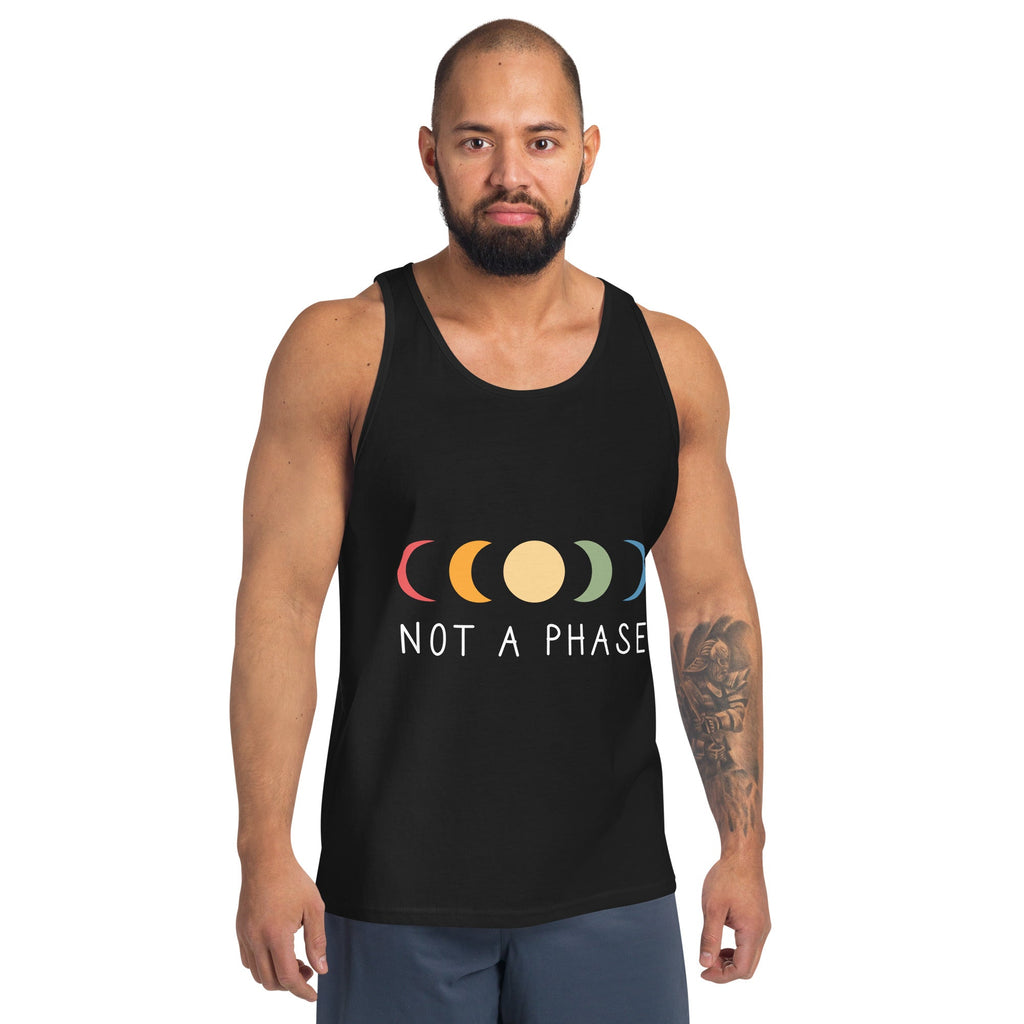 Not a (Moon) Phase Men's Tank Top - Black - LGBTPride.com
