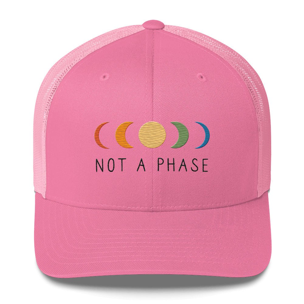 Not a (Moon) Phase Trucker Hat - Pink - LGBTPride.com