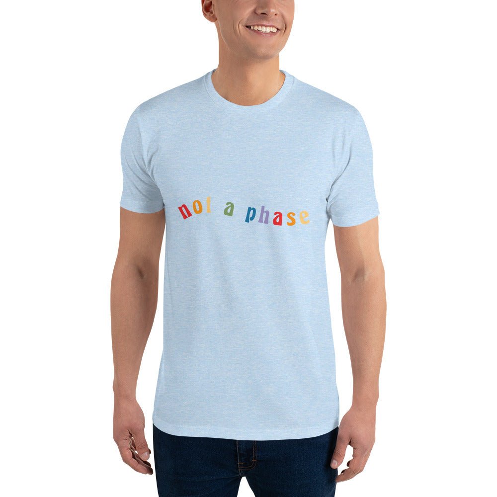 Not a Phase Men's T-Shirt - Light Blue - LGBTPride.com