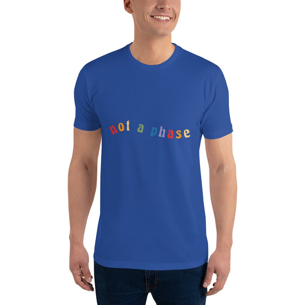 Not a Phase Men's T-Shirt - Royal Blue - LGBTPride.com
