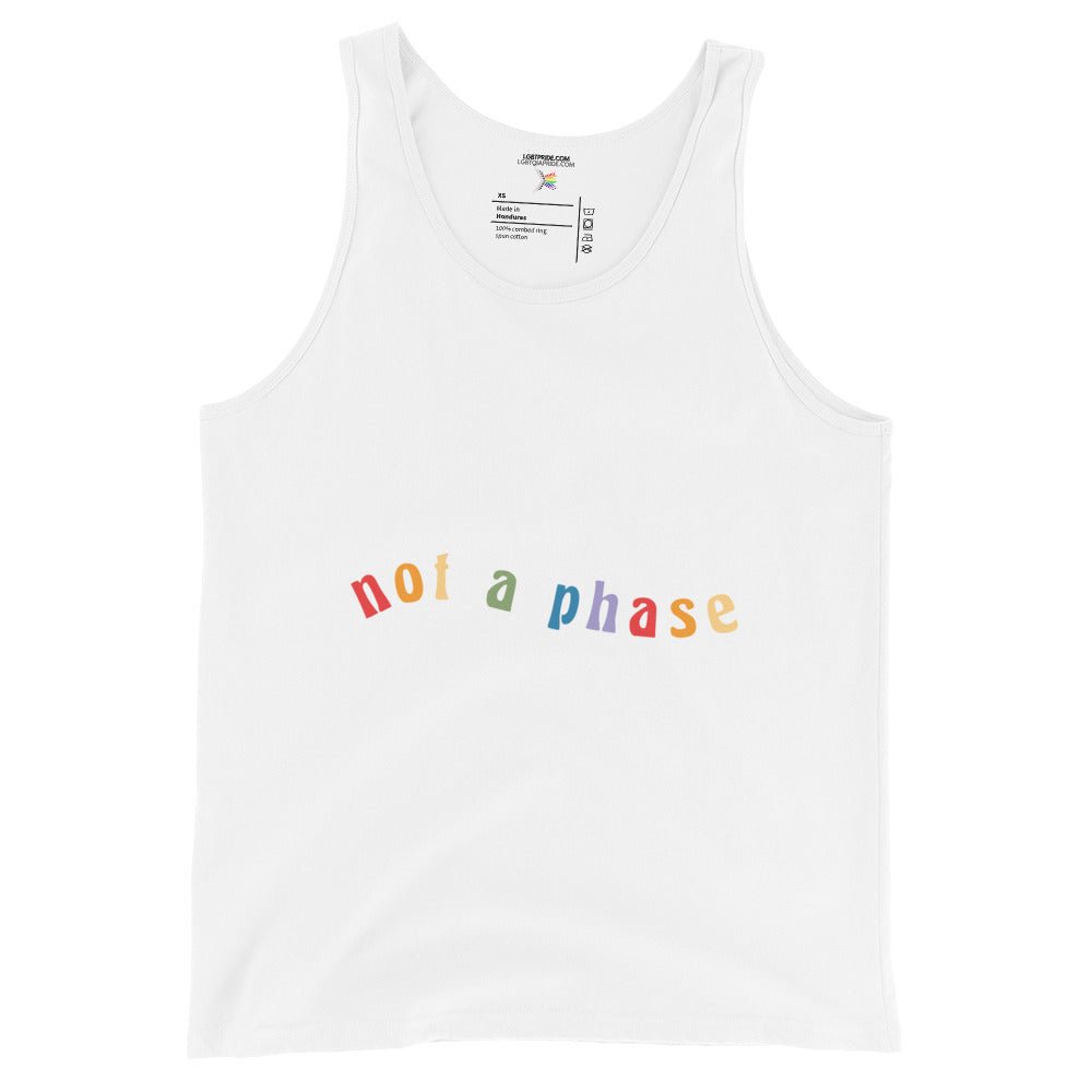 Not a Phase Men's Tank Top - White - LGBTPride.com
