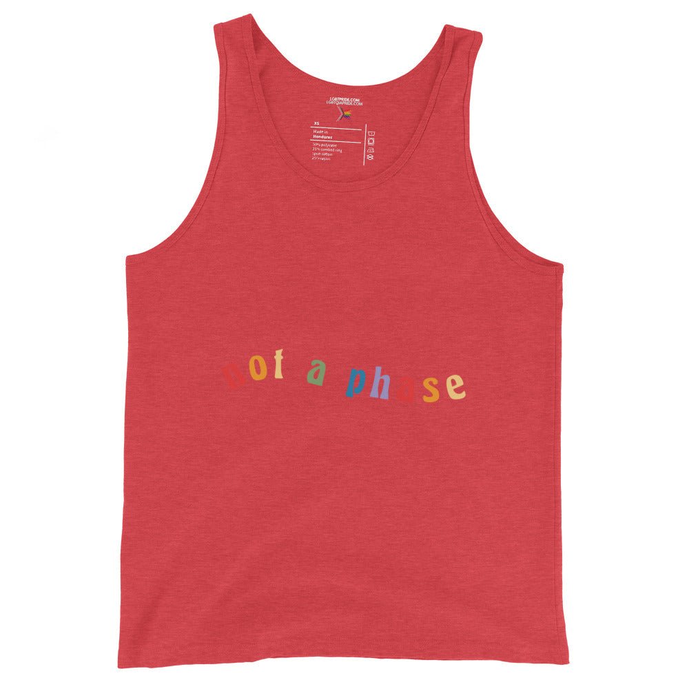 Not a Phase Men's Tank Top - Red Triblend - LGBTPride.com