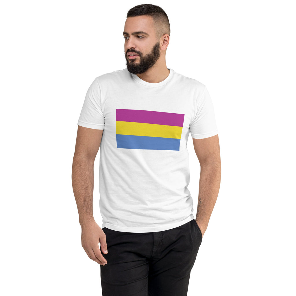 Pansexual Pride Flag Men's T-shirt - White - LGBTPride.com