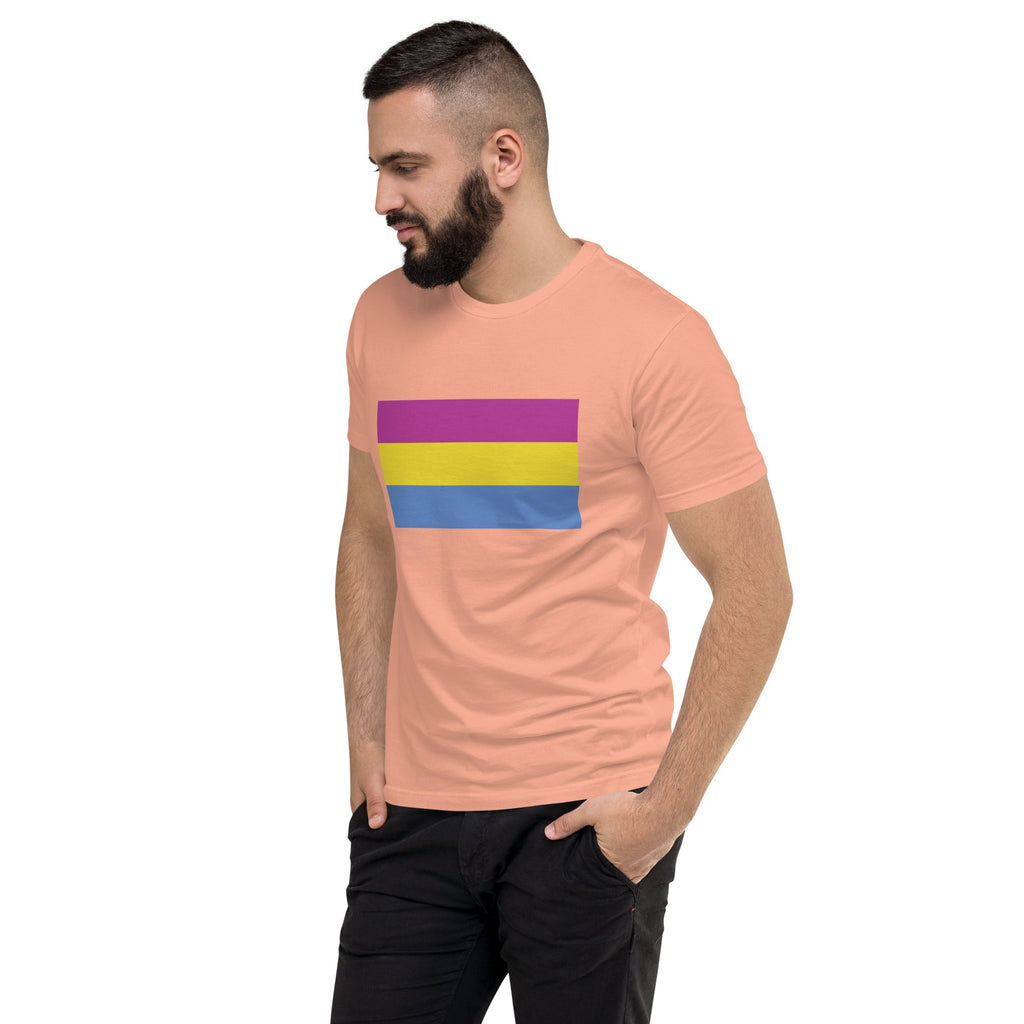 Pansexual Pride Flag Men's T-shirt - Desert Pink - LGBTPride.com
