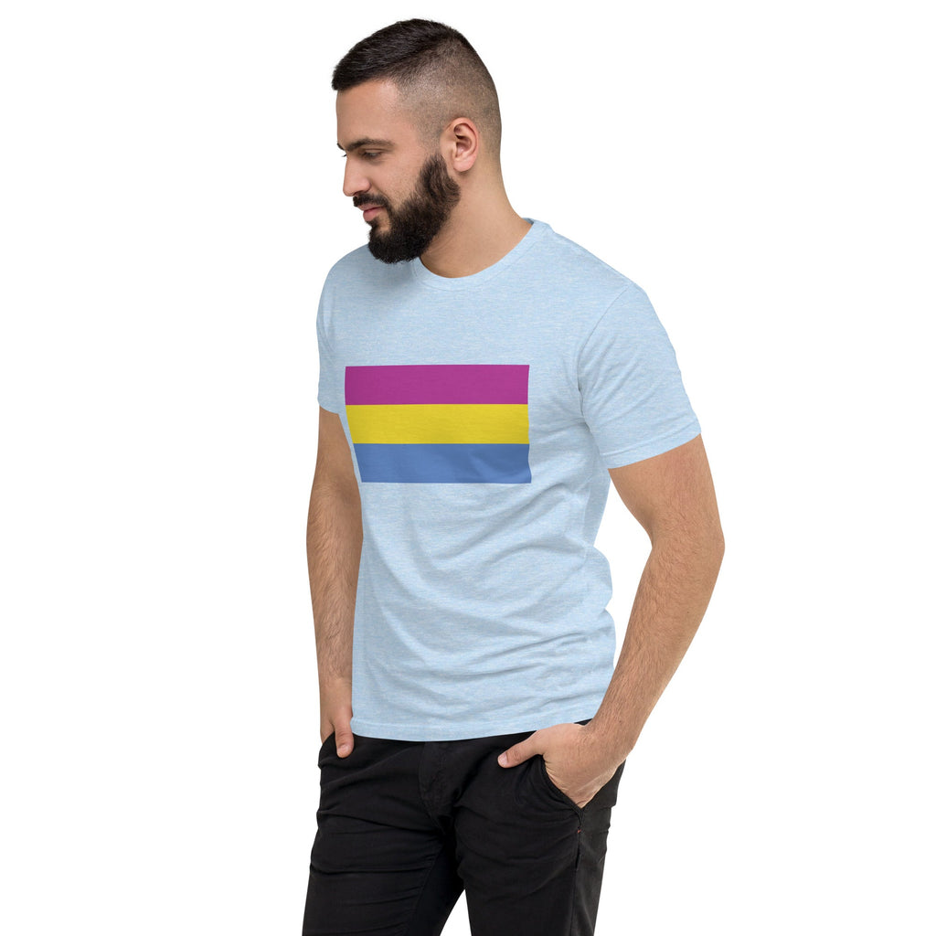 Pansexual Pride Flag Men's T-shirt - Light Blue - LGBTPride.com