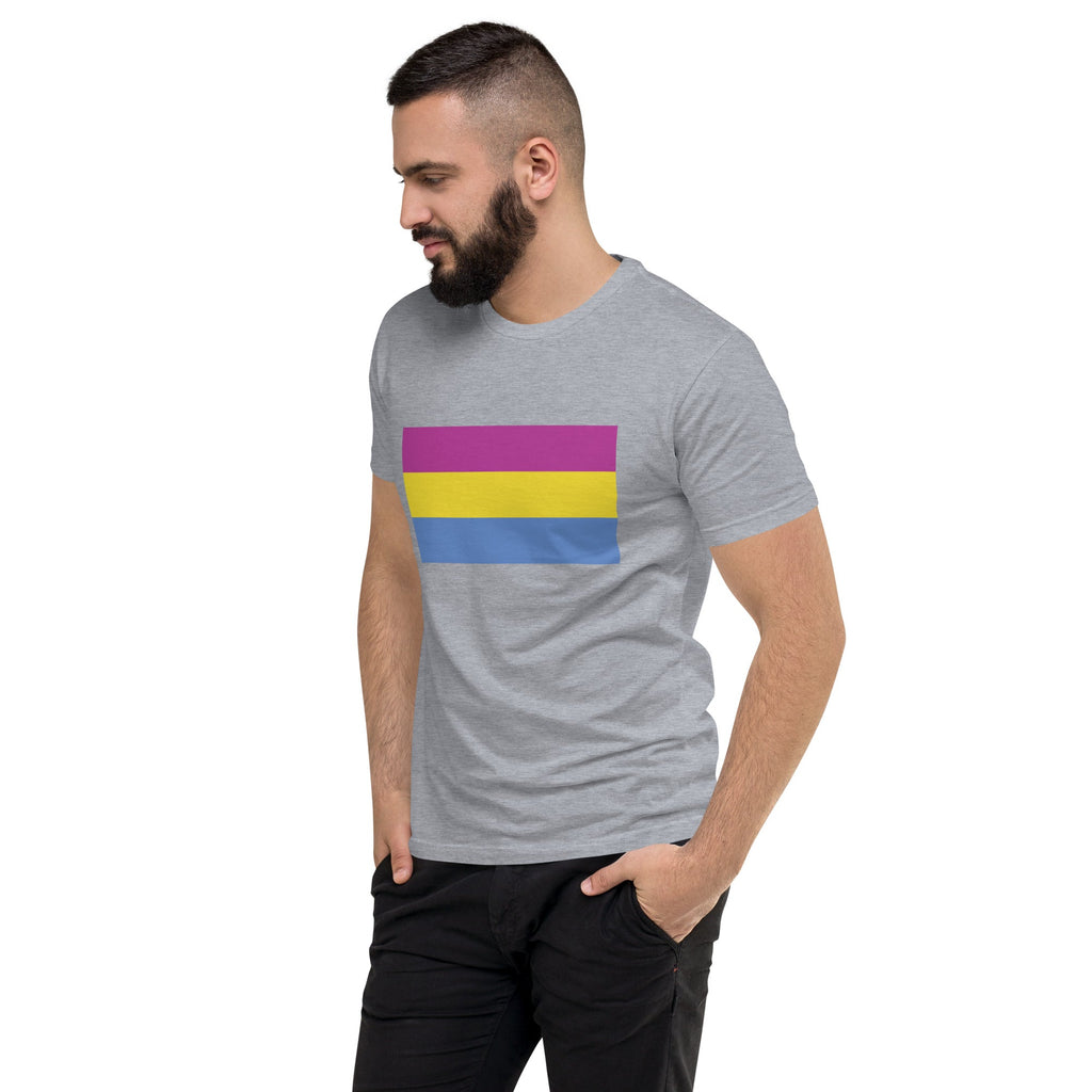 Pansexual Pride Flag Men's T-shirt - Heather Grey - LGBTPride.com