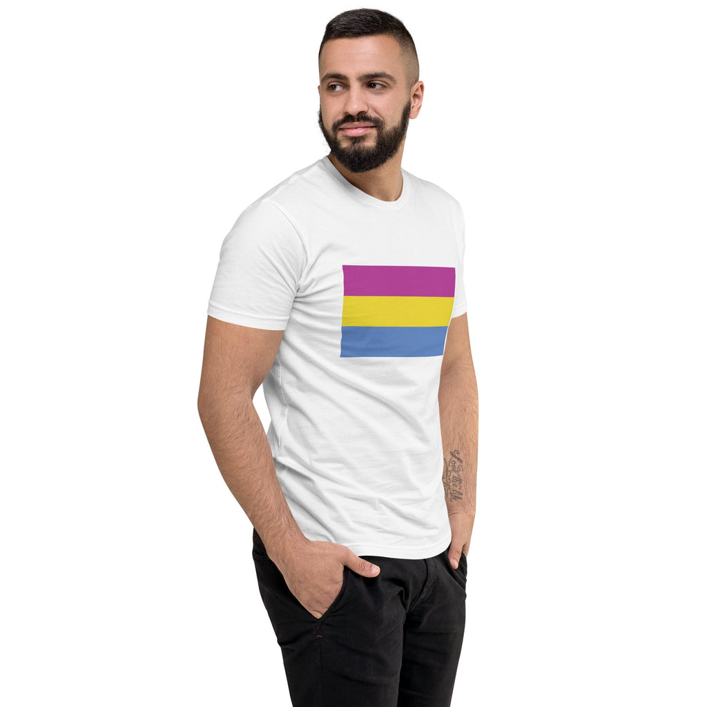 Pansexual Pride Flag Men's T-shirt - White - LGBTPride.com