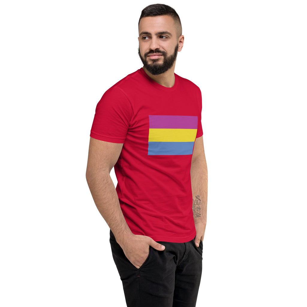 Pansexual Pride Flag Men's T-shirt - Midnight Navy - LGBTPride.com