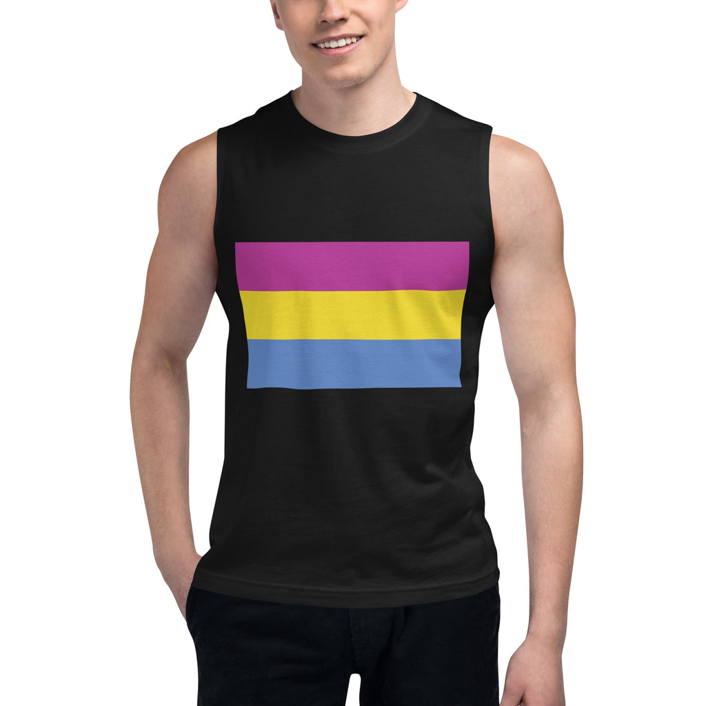 Pansexual Pride Flag Tank Top - Black - LGBTPride.com