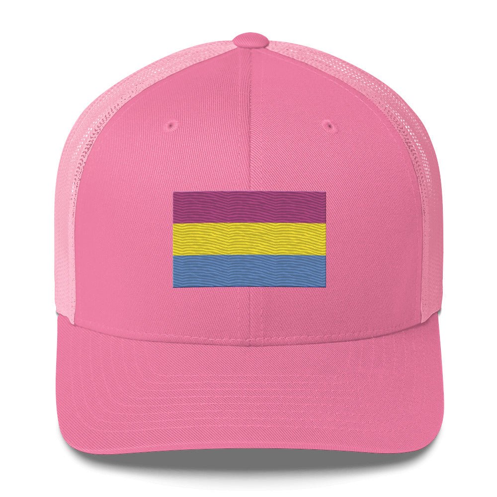 Pansexual Pride Flag Trucker Hat - Pink - LGBTPride.com