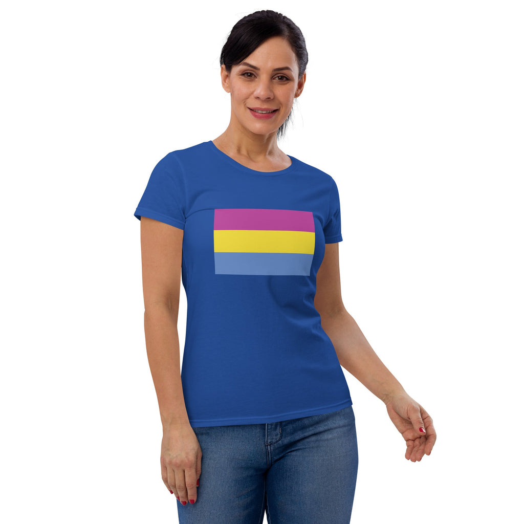 Pansexual Pride Flag Women's T-Shirt - Royal Blue - LGBTPride.com