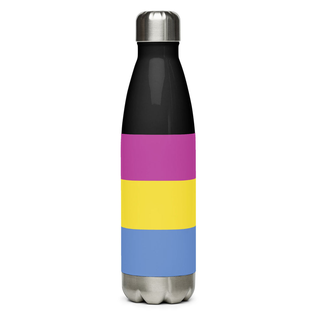 Pansexual Stainless Steel Water Bottle - Black - LGBTPride.com