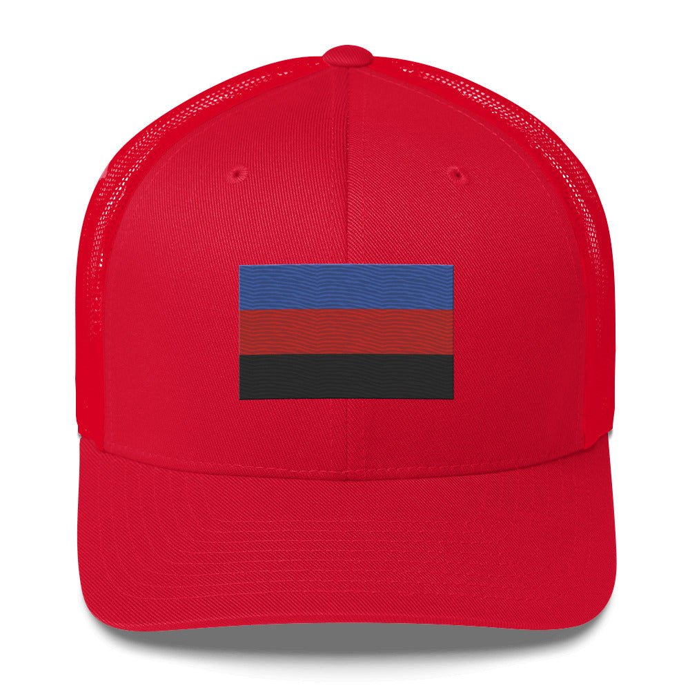 Polyamorous Pride Flag Trucker Hat - Red - LGBTPride.com