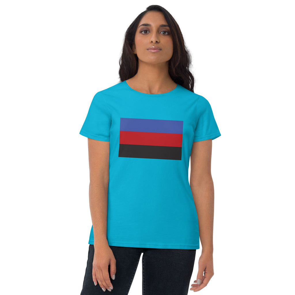 Polyamorous Pride Flag Women's T-Shirt - Caribbean Blue - LGBTPride.com