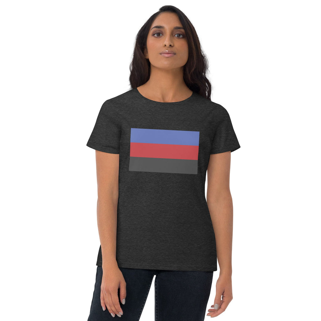 Polyamorous Pride Flag Women's T-Shirt - Heather Dark Grey - LGBTPride.com