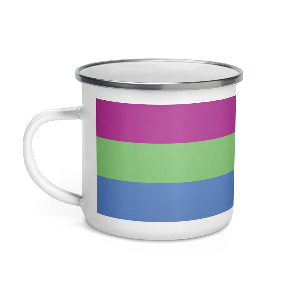 Polysexual Pride Flag Enamel Mug - LGBTPride.com