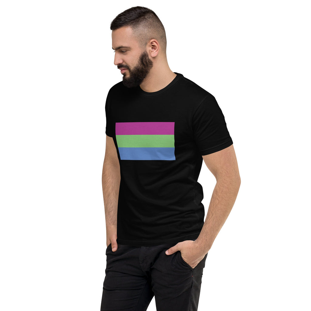 Polysexual Pride Flag Men's T-shirt - Black - LGBTPride.com